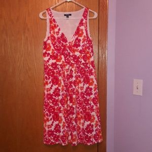 Chaps pink flowered dress